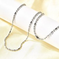 Collier en chaîne à billes en acier inoxydable 201, 27,56 pouces