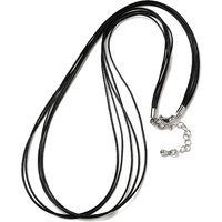 Cordon ciré 1MM pour colliers à 5 brins avec accessoires en laiton