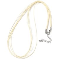 Cordon ciré 1MM pour colliers à 5 brins avec accessoires en laiton