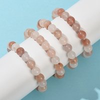 Bracelet Élastique en Jade de Soie Dorée Xinjiang 10MM pour Femmes