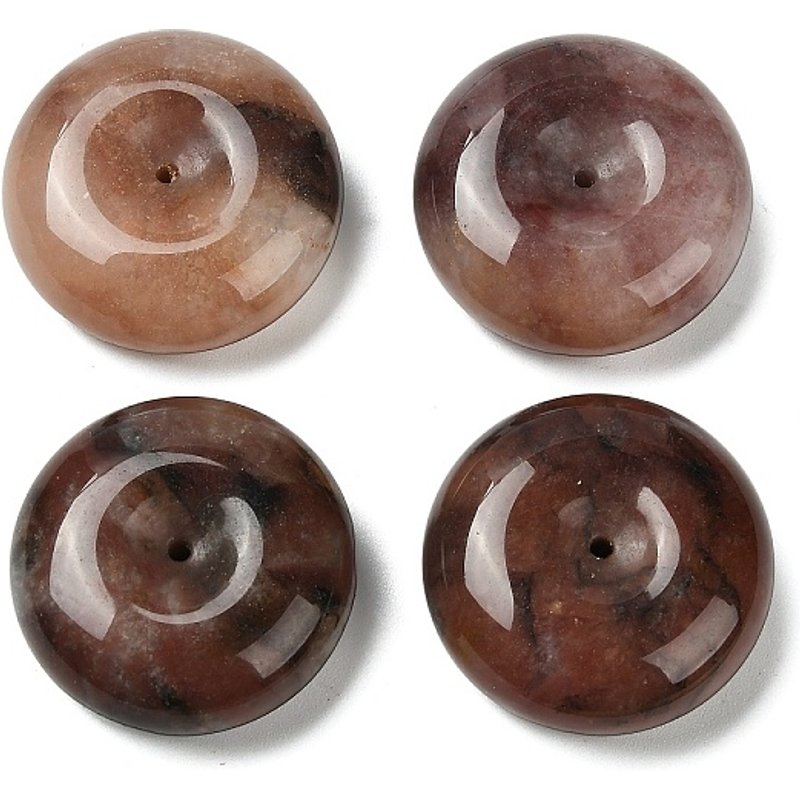 Charms en Quartz Naturel, Disques Donut/Pi, 30x12mm — Breloques et pendentifs