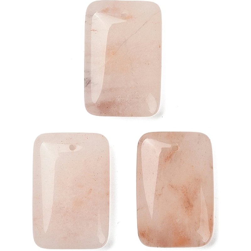 Pendentifs en Jade de Soie Dorée du Xinjiang en Forme Rectangulaire — Breloques et pendentifs