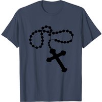 T-Shirt Noir Rosary pour Hommes — T-shirts pour hommes