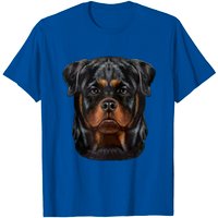 T-shirt à zip avec visage de Rottweiler pour hommes — T-shirts pour hommes