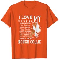 T-Shirt I Love My Rough Collie pour hommes