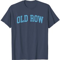 T-Shirt pour hommes Old Row University bleu Carolina avec texte — T-shirts pour hommes