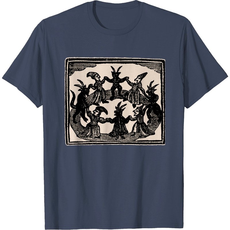 T-Shirt Witches Circle Dance pour hommes en noir — T-shirts pour hommes