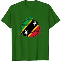 T-Shirt Baseball Saint-Kitts-et-Nevis pour hommes
