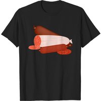T-Shirt pour hommes avec trois saucisses salami classiques et charcuterie — T-shirts pour hommes