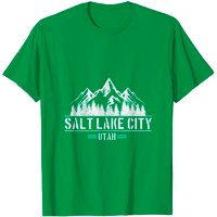 Salt Lake City Utah Mountains Nature T-Shirt for Men — Mens T Shirts