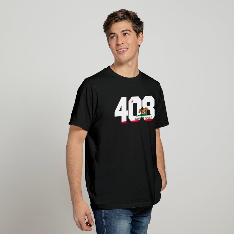 T-Shirt pour hommes Area Code 408 San Jose Californie — T-shirts pour hommes