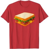 T-shirt Sandwich pour hommes en noir