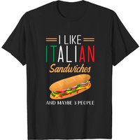 T-shirt Sandwich Italien pour Hommes - Noir