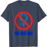 T-shirt No Ma'am pour hommes en noir