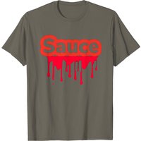 T-Shirt Sauce pour hommes en noir