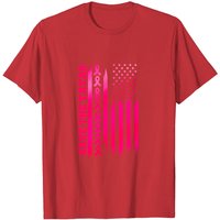 T-shirt Fighting Breast Save The Tatas Drapeau Américain pour Hommes