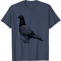 T-shirt Pigeon 2 pour hommes en couleur royale