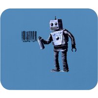Banksy Robot Spray Painting Barcode Mouse Pad — Mouse Pads & Desk Mats