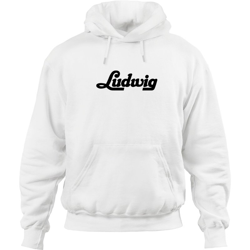 Hoodies avec logo Ludwig Drums pour unisexe en vert militaire — Sweats à capuche pour hommes