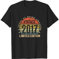 T-shirt pour hommes anniversaire 6 ans édition limitée vintage 2017
