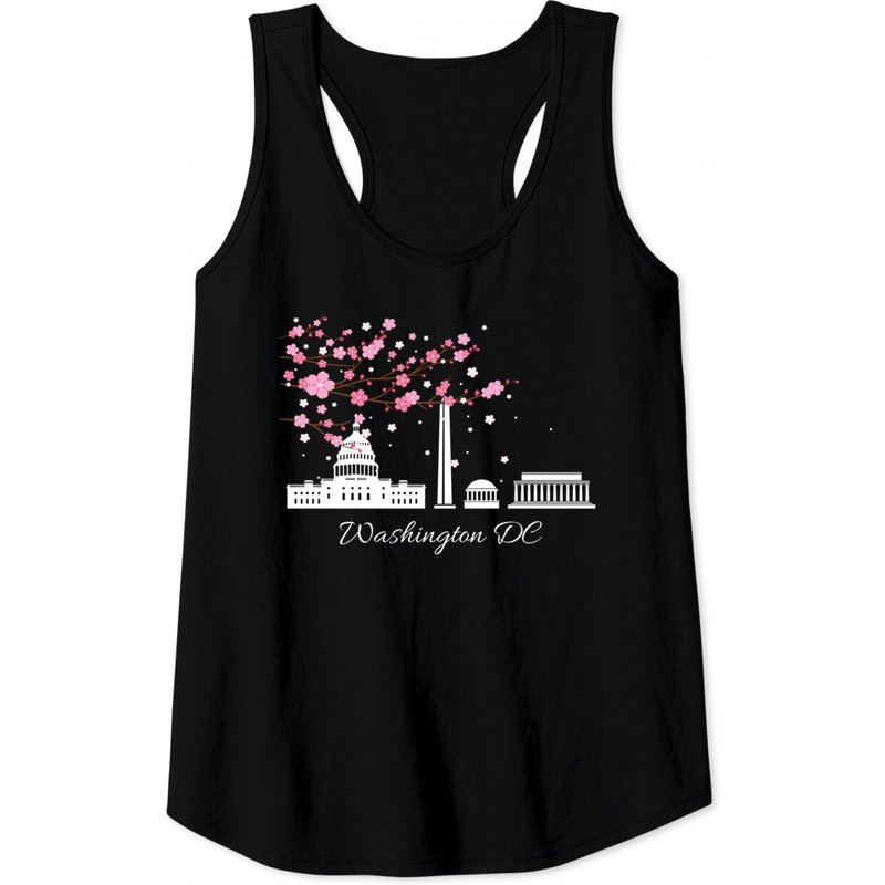 Débardeur Washington DC Cerisiers en Fleurs Monuments Mémoriaux pour Hommes — T-shirts pour hommes