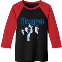 T-Shirts de Baseball pour Hommes The Doors Noir/Rouge