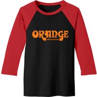 Orange Amplification Logo Men's Baseball Tee - Black/Red — Mens T Shirts