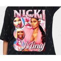 T-shirt Vintage Nicnicki Minaj pour Hommes en Noir — T-shirts pour hommes