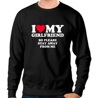 I Love My Girlfriend Sweatshirt Unisex Black — Mens Hoodies