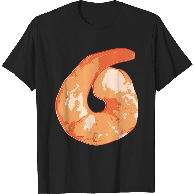 T-Shirt Shrimp pour hommes en noir — T-shirts pour hommes