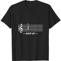 T-Shirt pour hommes Shut Up Notes en noir