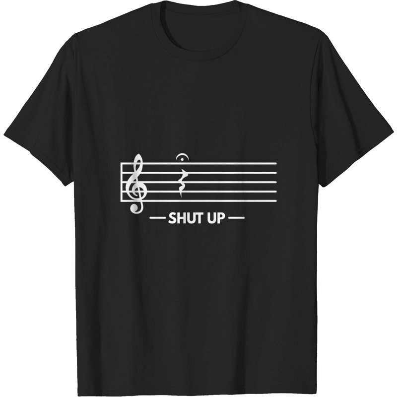 T-Shirt pour hommes Shut Up Notes en noir — T-shirts pour hommes