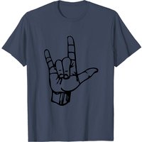 T-Shirt en Langue des Signes Je T'aime pour Hommes