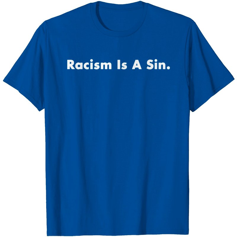 T-shirt Racism Is A Sin Black Lives Matter 2022 pour hommes — T-shirts pour hommes