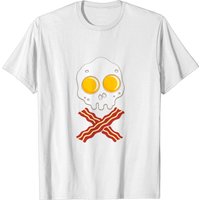 T-shirt Bacon And Eggs - Pirate de Petit-Déjeuner avec Crâne — T-shirts pour hommes