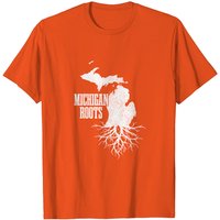 T-shirts à capuche Michigan Roots Vintage Pride avec carte de l'État