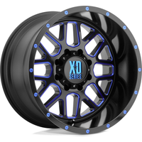 XD Series XD820 Grenade Satin Black Mill Wheel with Blue Tint - 20x12 — Wheels & Rims