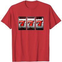 T-Shirt Gagnant Jackpot 777 Machine à Sous pour Homme