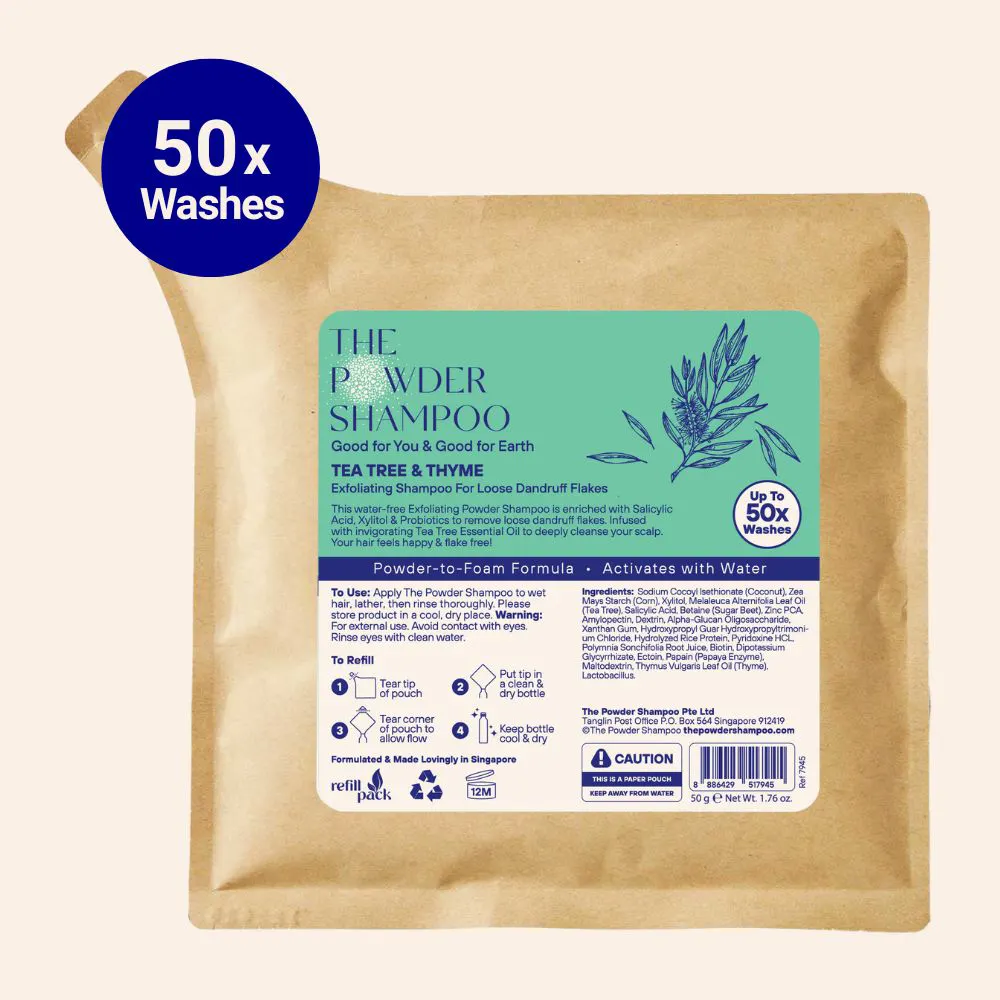 Shampooing exfoliant pour flocons de pellicules lâches, arbre à thé et acide salicylique 50g / 1.76oz