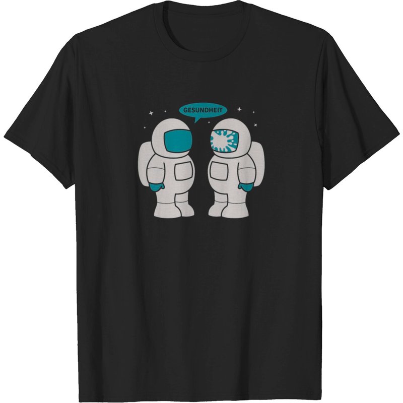 T-shirt humoristique Space Sneeze pour hommes - Noir — T-shirts pour hommes