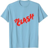 T-shirt à capuche logo rouge rayé The Clash pour hommes — T-shirts pour hommes