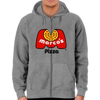 Marco S Pizza Zip Hoodies for Unisex in Red
