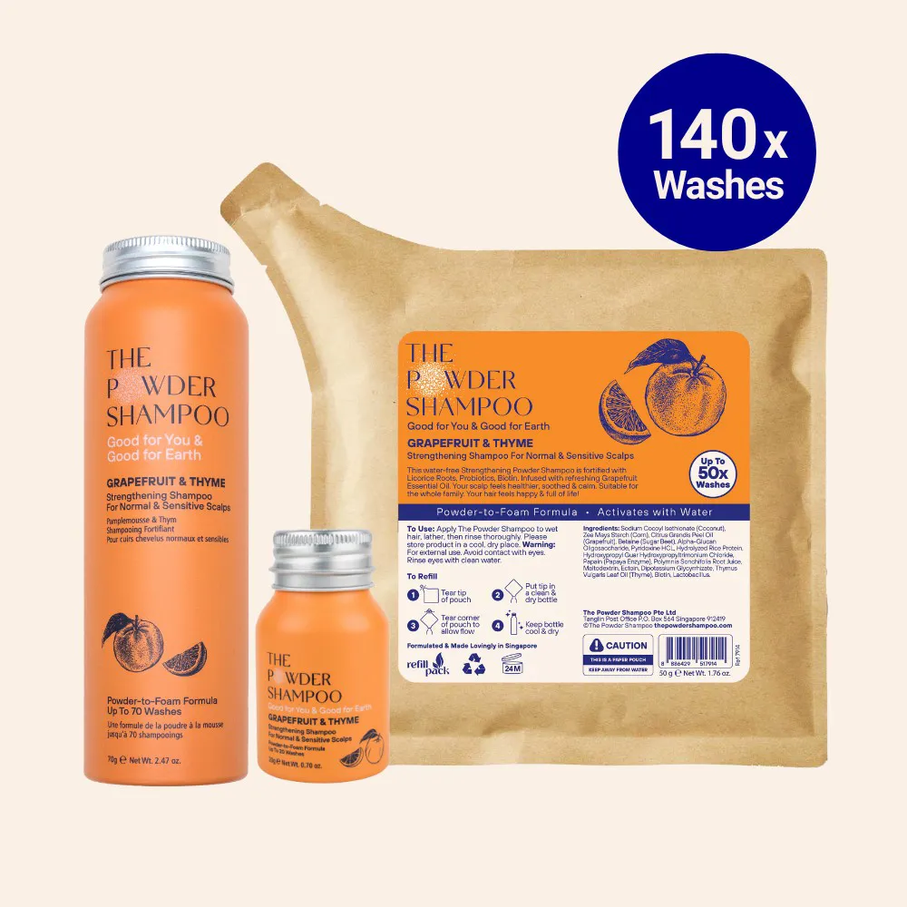Starter Kit (140x Washes) - Strengthening Shampoo For Normal & Sensitive Scalps Grapefruit & Probiotics — Shampoo