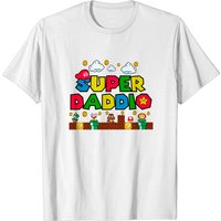 T-shirt Super Daddio pour hommes en noir