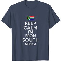 South Africa Keep Calm T Shirt for Men in Black — Mens T Shirts