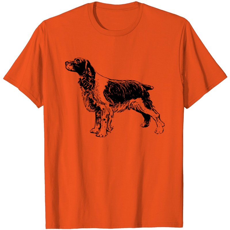 T-Shirt pour Hommes avec Chien Springer Anglais — T-shirts pour hommes