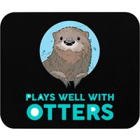 Otter Puns Mouse Pad - Plays Well With Otters