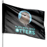 Otter Puns House Flag - Double-Sided Print for Outdoor Use