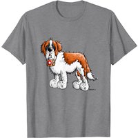 Big St. Bernard Cartoon Dog Gift T-Shirt — Mens T Shirts