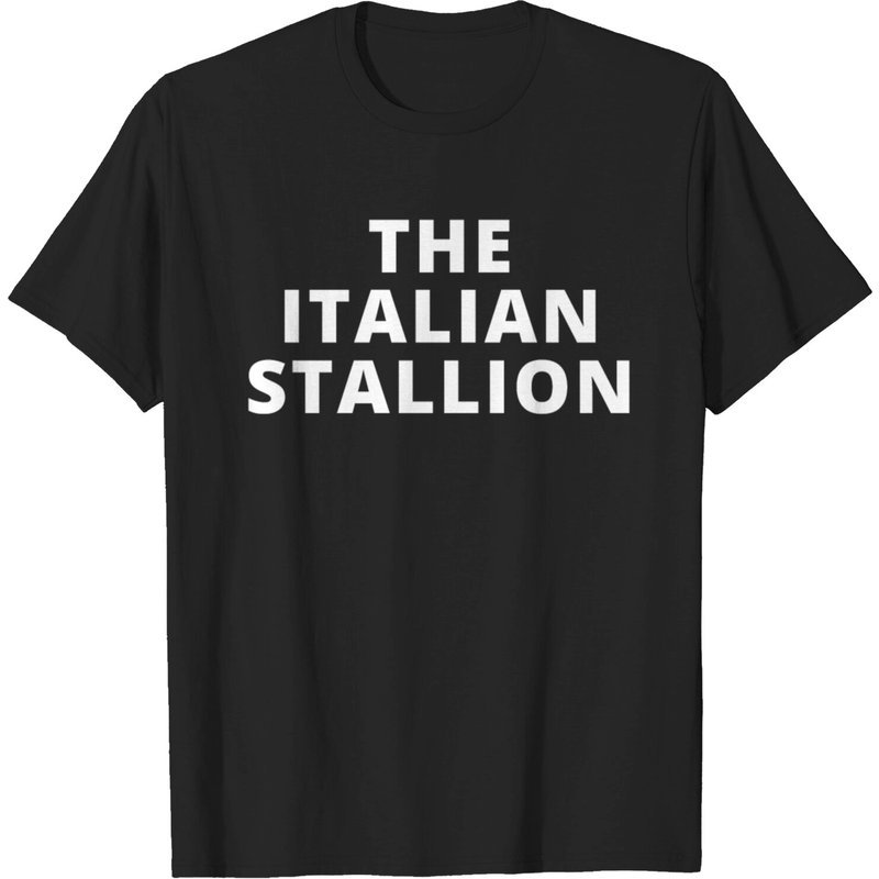 T-shirt The Italian Stallion pour hommes en noir